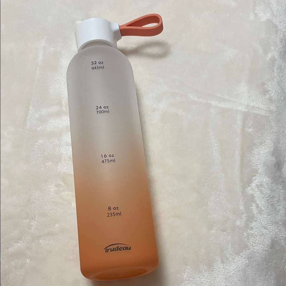 Brand new Trudeau Frosted Orange Water Bottle